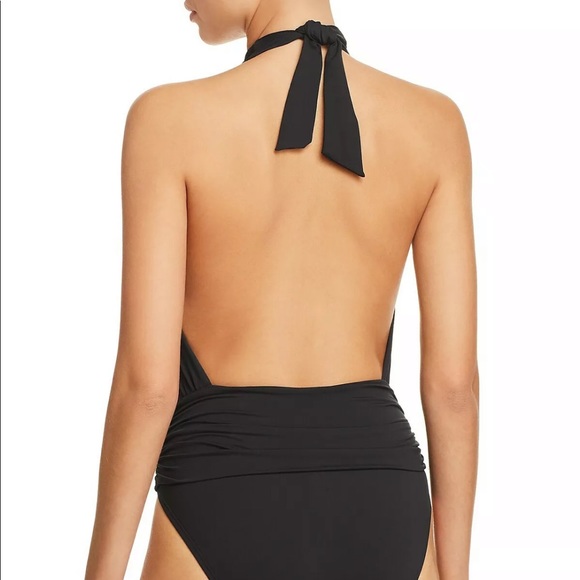 Vince Camuto Halter Neck One Piece Swimsuit - Picture 4 of 8